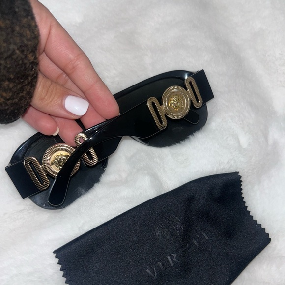 Versace Sunglasses with Black Frames and Gold Details main image 5